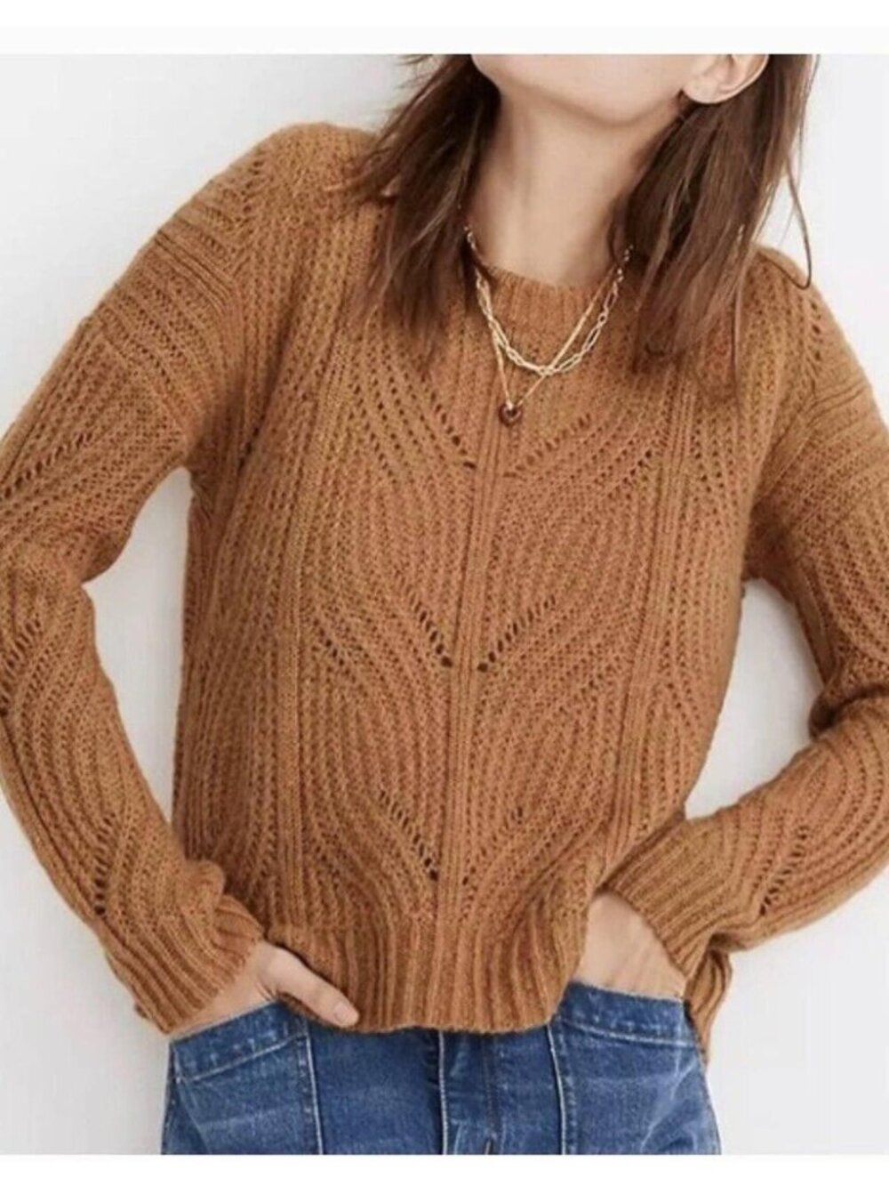 Madewell Soft Cable Knit Crewneck Sweater